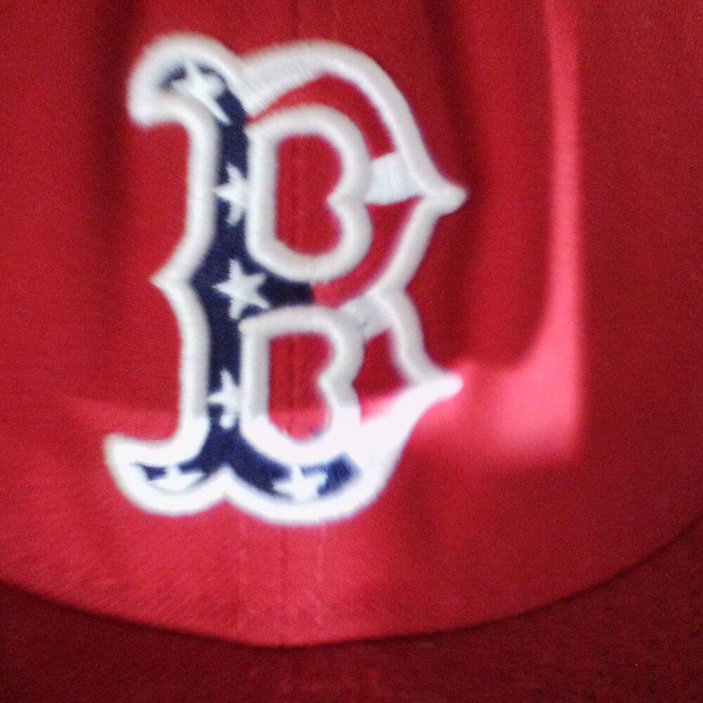 Boston Redsox New era fitted hat w patriotic symbol fifty nine fifty
